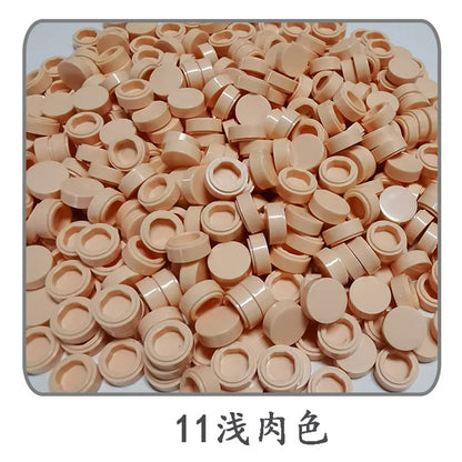 900pcs 52 Colors City Building Blocks Flat Tile 1x1 Round Bricks DIY Enlighten Blocks Parts 98138 Blocks for Children Boys Girls