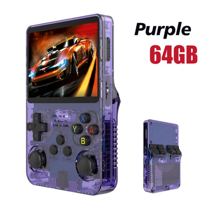 Open Source R36S Retro Handheld Video Game Console Linux System 3.5 Inch IPS Screen Portable Pocket Video Player 64GB Games Gift