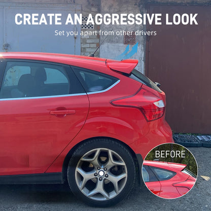 BEVINSEE Aluminum Rear Wing Spoiler Extendsion Kit for Ford Focus MK3 ST RS 2013-2018