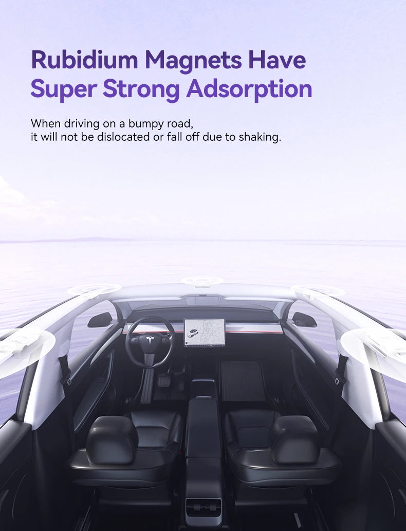 YZ magnetic suction clip Sun Shades For Tesla Model 3 Y Highland Juniper 2021-25 Glass Roof Sunshade Front Rear Sunroof Skylight