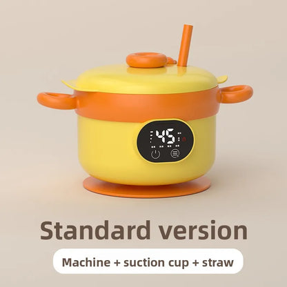 470ml Smart Insulated Bowl for Kids Portable Picnic Milk/Food Warmer 3600mAh Stainless Steel Heating Insulated Lunch Box