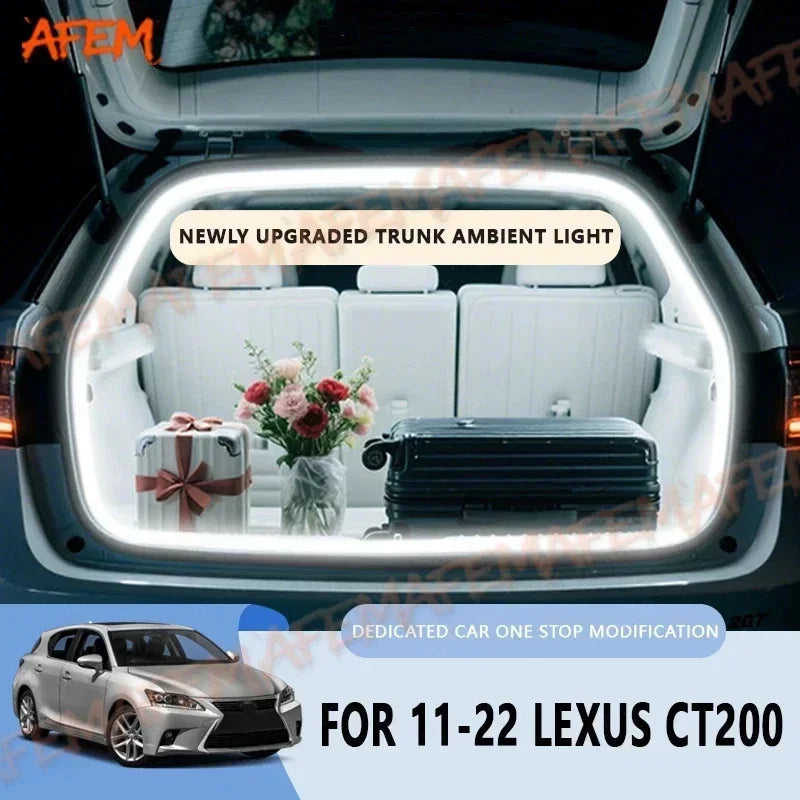 FOR 11-22 LEXUS CT200 Trunk Light Modification light Atmosphere lights White warm white Rear Trunk LED Light Bar