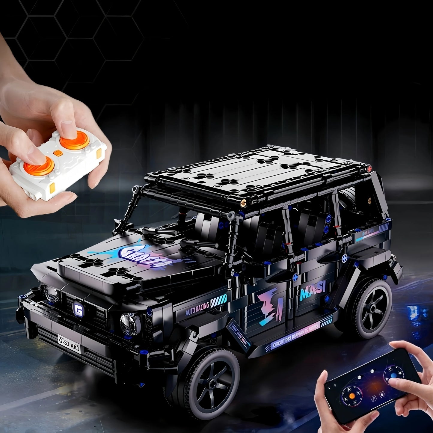 Building Block Sports Car 1:14 RC Toy Car, Building Block Toy Birthday Gift, Sports Car Model, Children's DIY Gift