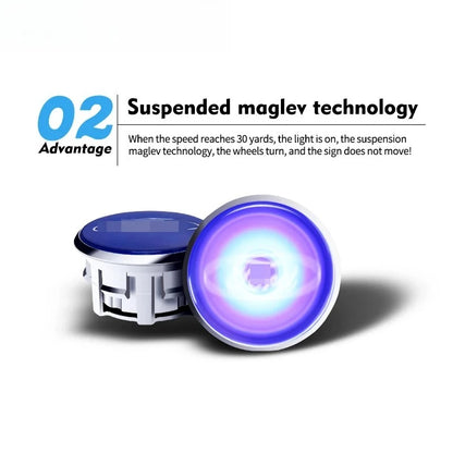 4pcs Magnetic Floating LED Wheel Hub Light Self Generating Center Cap Car Atmosphere Decorative Lamp Auto Wheel Accessories