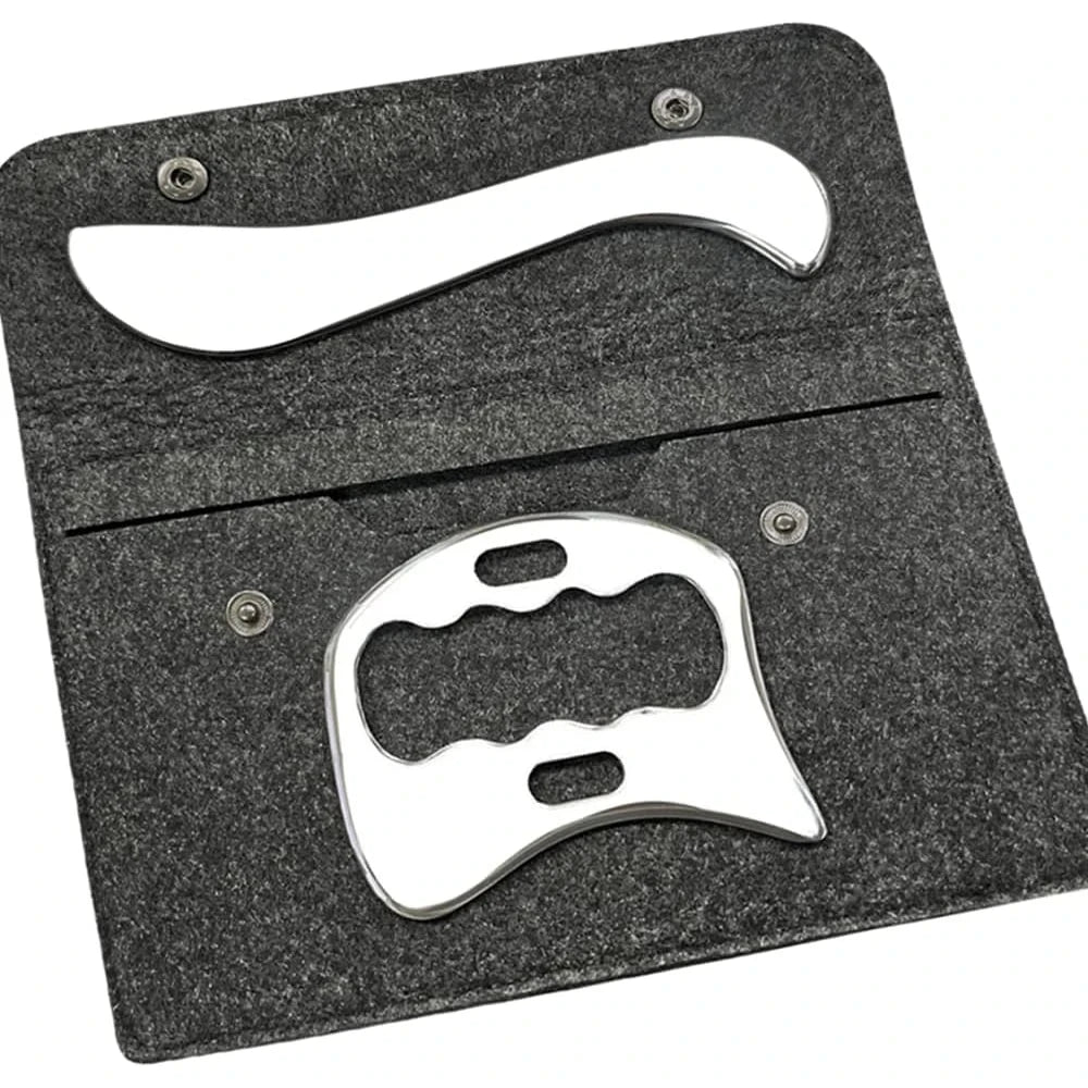 Stainless Steel Gua Sha Massage Tools Muscle Scraper Tool,Graston Tool Set for myofascial Release,Scar Tissue Massager for Back
