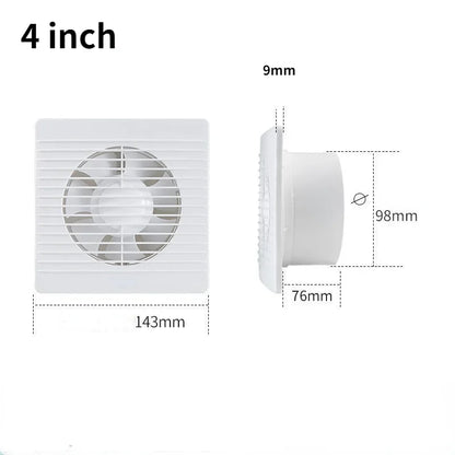 4"6"8" Exhaust fan toilet powerful mute exhaust fan household wall exhaust fan ventilation fan for dropshipping