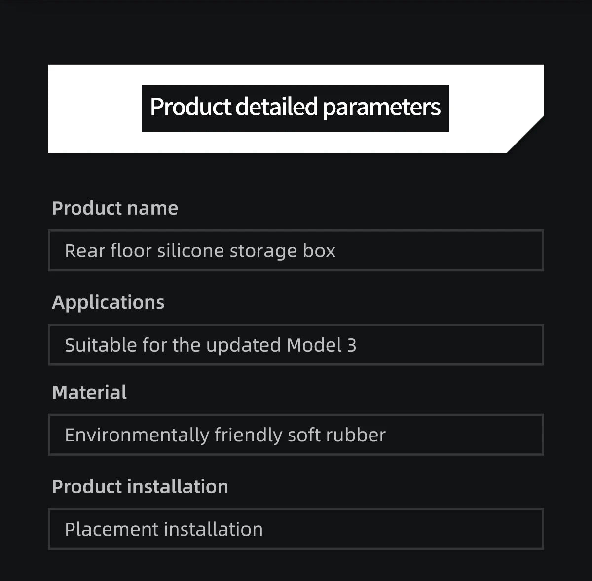 For Tesla Model 3 Highland 2025 Rear Seat Storage Box Below The Rear Air Outlet Rear Seat Organizer Tray Car Accessories 2024