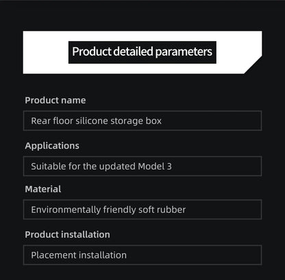 For Tesla Model 3 Highland 2025 Rear Seat Storage Box Below The Rear Air Outlet Rear Seat Organizer Tray Car Accessories 2024