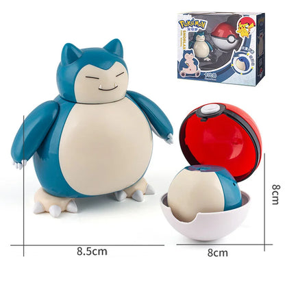 Pokemon Figure ball transform Action Gyarados Charizard Venusaur Blastoise Mewtwo Pikachu Mew Snorlax Poke ball Pokeball gift