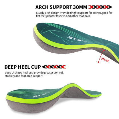 Severe Flat Foot Orthotic Insole Plantar Fasciitis Relieve Heel Pain Arch Support Shoes Insert For Women Men Sneakers Boots Sole