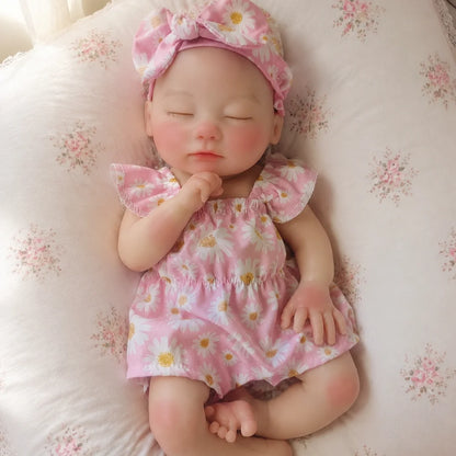 1PCS/2 Styles 13 Inch Cute bebê reborn de silicone sólido Dolls With Open Mouth & Painted Skin Soft & Washable Newborn Doll