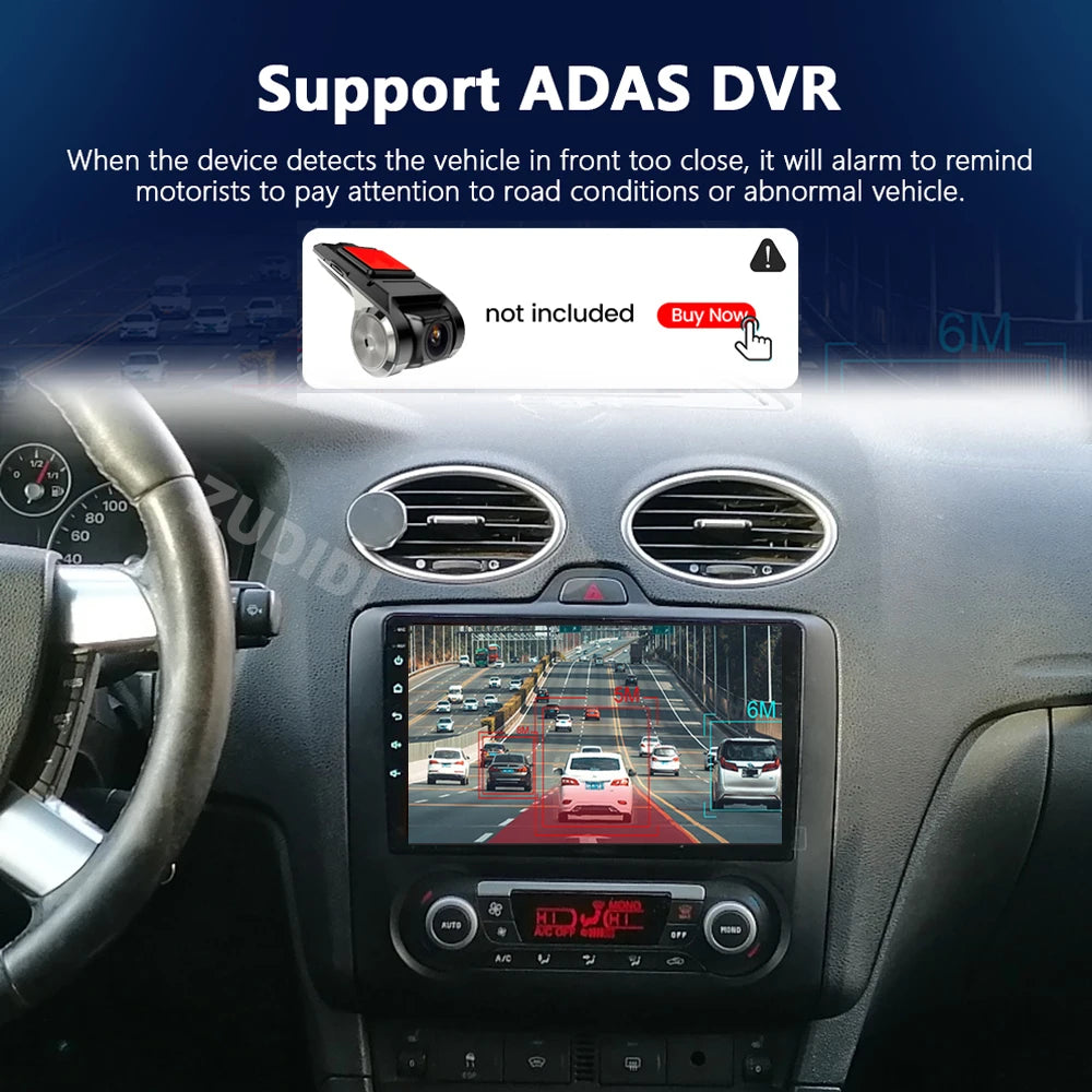 For ford focus 2 Mk2 2004-2008 2009 2010 2011 Android Auto GPS 2din autoradio GPS 2din DVR Android 16 Car Radio 4G+WIFI Carplay