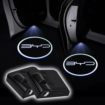 2Pcs For BYD ATTO3 QIN SONG S6 7 E6 TANG YUAN PLUS Auto Car Door HD LED Lamp Projector Courtesy Welcome Light  Accessories