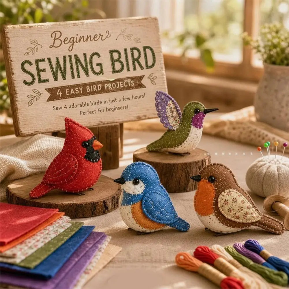 Tiny 3D Patchwork Animal DIY Kit Felt Fabric Craft Plush Doll Sewing Sewing Needlework Pattern Home Decor Handmade Kid Gift