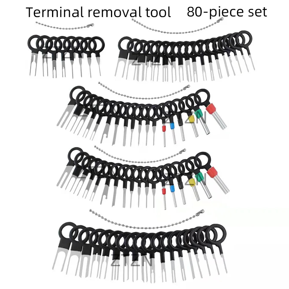 Car Terminal Removal Tool Kit - Wiring Harness Connector Pin Extractor Set with Storage Case for Automotive Electrical Repair