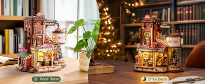 Robotime Rokr Dream Gift Factory 3D Wooden Puzzle Christmas Gifts Toy with Light and Music for Children Kids Building Block Kits