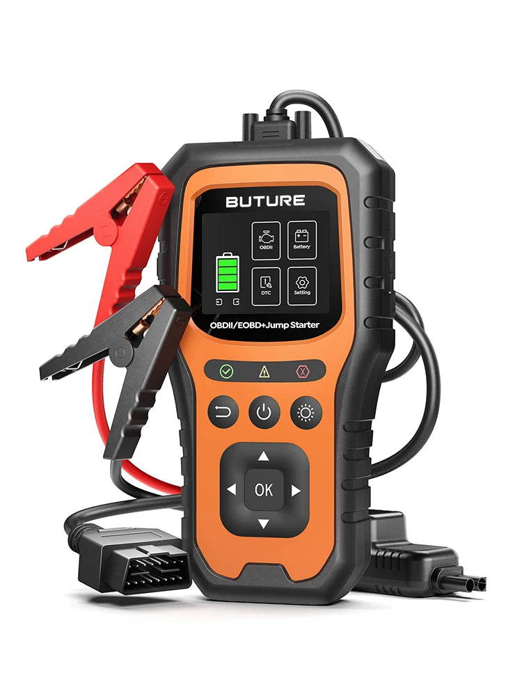 BUTURE 5000A Car Jump Starter with Full OBD Diagnosis 16800mAh Starting Device Outdoor Camping Lights Emergency Boosters