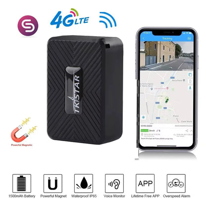 TKSTAR TK913  2G  4G Mini GPS Tracker Strong Magnet 1500mAh Waterproof Car GPRS Locator Tracking Vehicle  Free APP