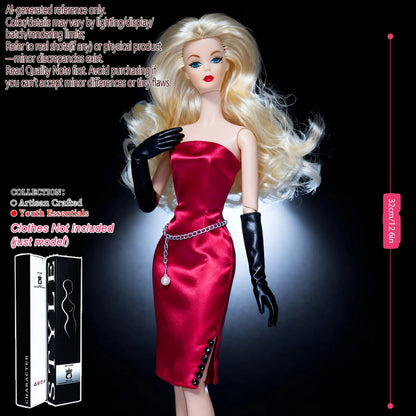 1/6 Scale 12-Joint Premium Figure, 12.6in BJD Doll Changeable Makeup (no clothing)