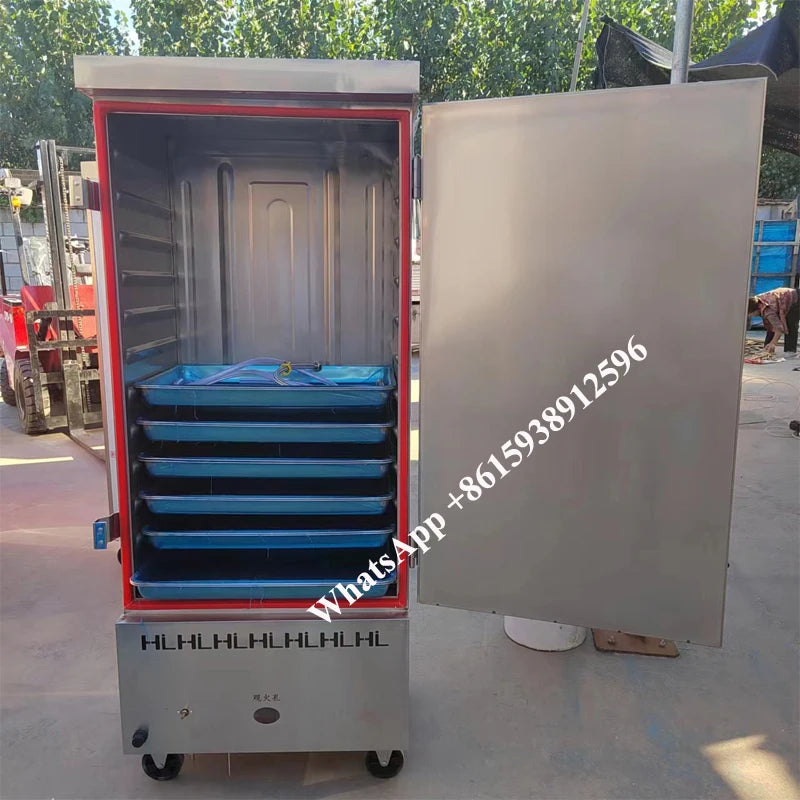 Rice Steamer Cabinet 12 Trays Commercial Electric 220V 110V Food Gas 24 Plate Mantou Meat Cooker