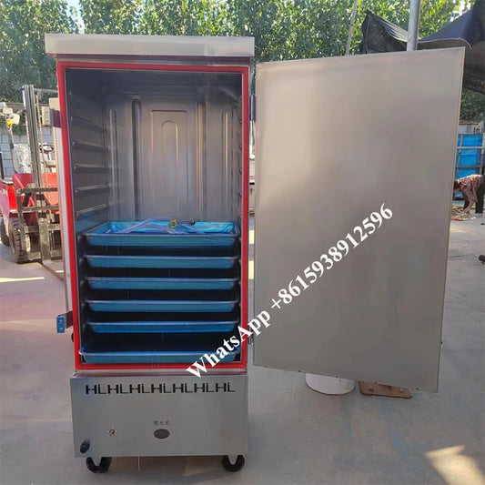 Rice Steamer Cabinet 12 Trays Commercial Electric 220V 110V Food Gas 24 Plate Mantou Meat Cooker