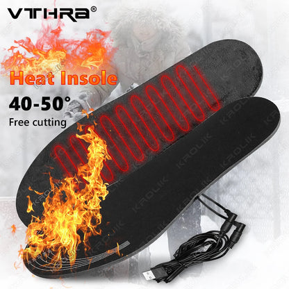 1/2 Pair Foot Warming Warmer Pad Electrically heated insoles Mat Winter Outdoor Walking Heating Insole Winter Warm unisex