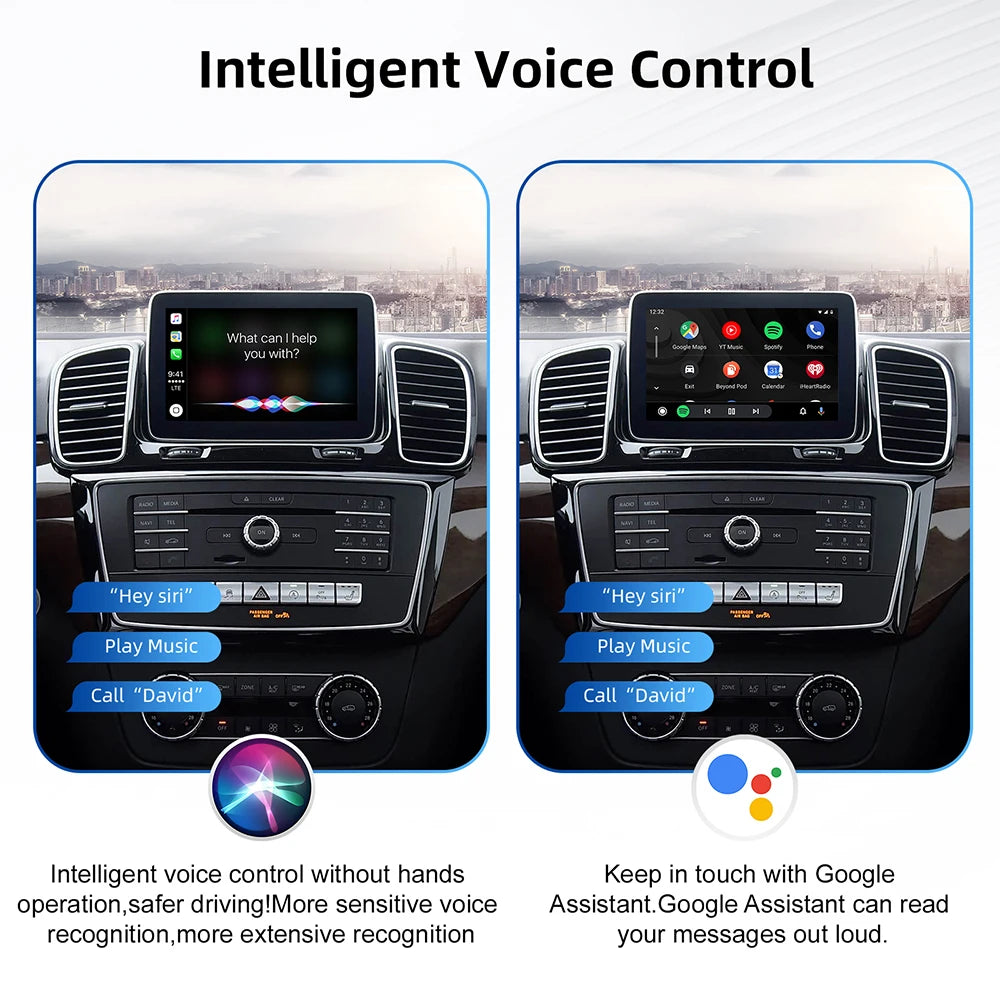 Wireless CarPlay Android Auto Decoder Box CarPlay Interface For Mercedes Benz GLE GLS CLS NTG 5.0 5.1 COMAND System 2014-2017