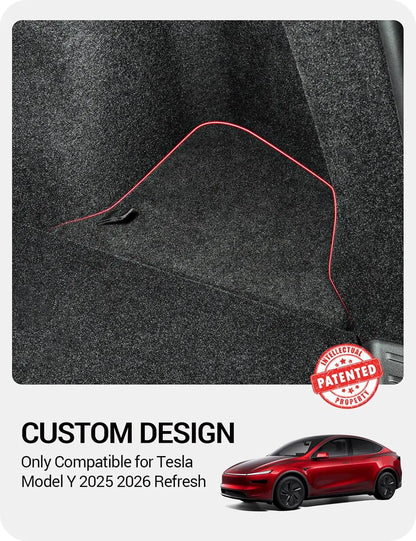 Model Y Launch 2026 Rear Trunk Side Storage Box For Tesla Y Juniper 2025 Organizer Suede Anti-dirty Car Travel Accessories