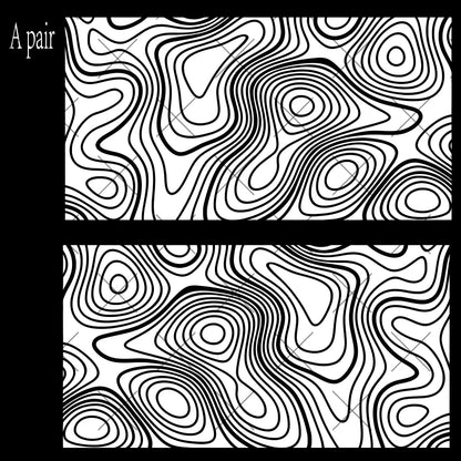 Topography Map A Pair Car Sticker for Triangular Window Decoration Universal All Vehicles Accessories PVC Waterproof Vinyl Decal