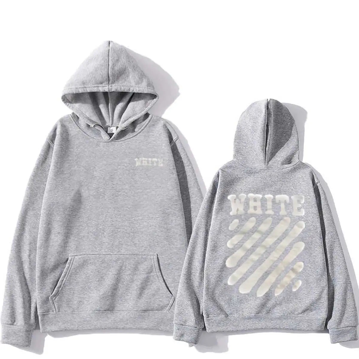 Autumn and Winter Simple Men's Hoodie New Striped Letter Graphic Printing Casual Sports Long-sleeved Pullover Sweater Y2K