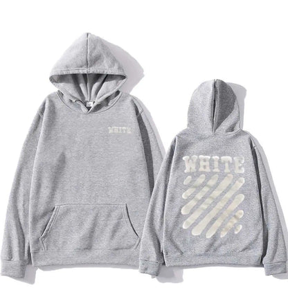 Autumn and Winter Simple Men's Hoodie New Striped Letter Graphic Printing Casual Sports Long-sleeved Pullover Sweater Y2K