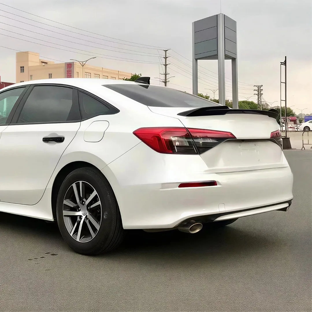 Rear Sport Wing Trunk Spoiler For Honda Civic 11th Gen Sedan 2021-2024 Air Dam Deflector Glossy Black Trim Tuning Accessories