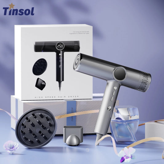 TINSOL Professional high-speed hair dryer, negative ion hair care fast drying constant temperature hair care portable hair dryer
