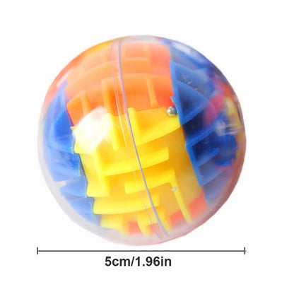 1pc Kids 3D Maze Puzzle Six-sided Rolling Ball Game Labyrinth Children Balance Training Educational Toys