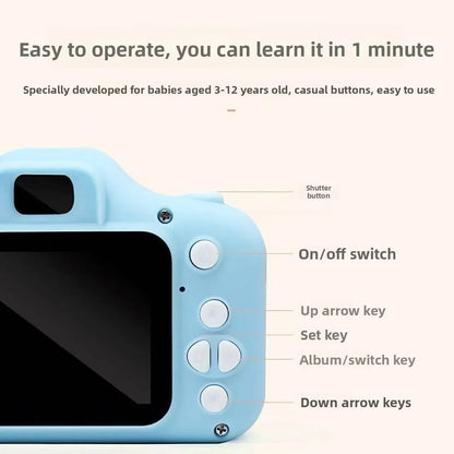 2026 New Rabbit Cartoon Kids Camera HD Dual Lens Selfie Digital Camera Toy for Boys Girls Christmas Birthday Festival Gift