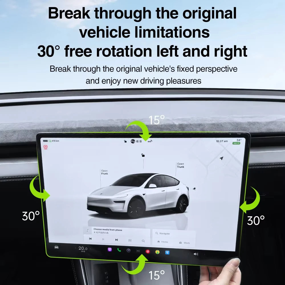 For Tesla Model 3 Highland & Model Y Juniper 2025-2026, 4-Way 2-Way Screen Rotating Bracket Swivel Display Mount