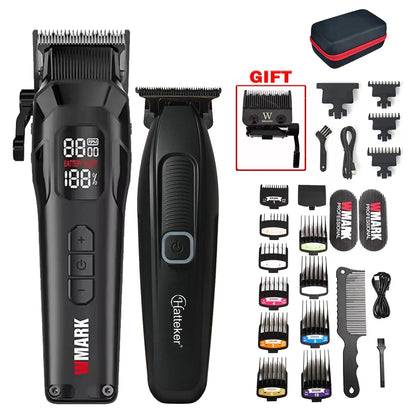 9000RPM WMARK NG-8080 Professional Hair Clipper 5 Speed Adjustment DLC FADE Blade Hair Trimmer Cutting Machine with Gift Blade