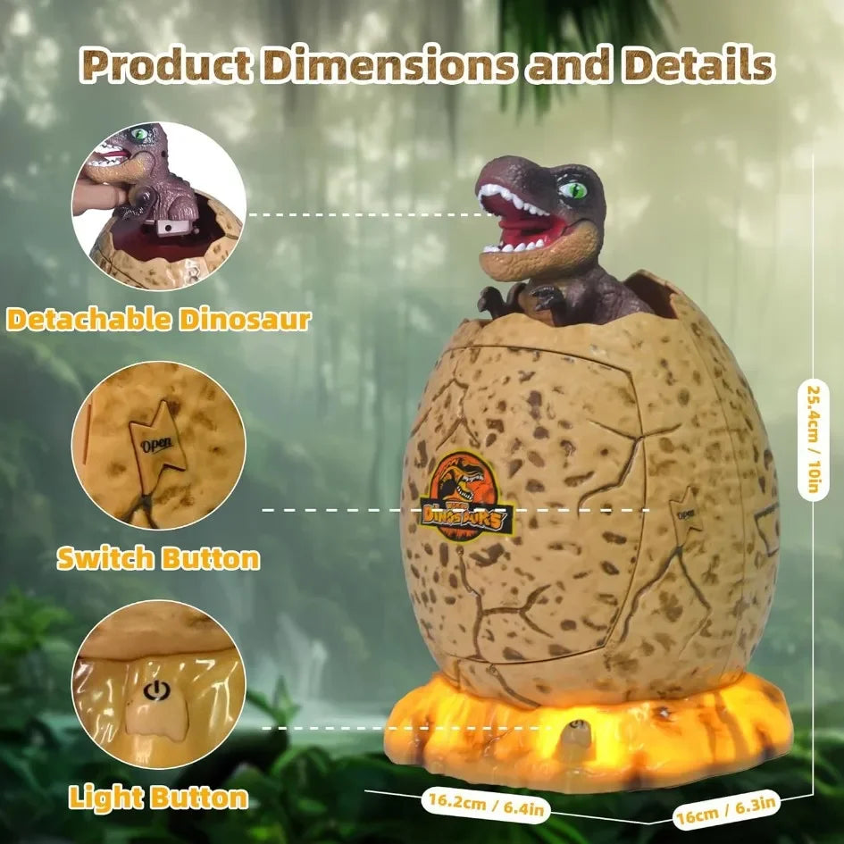 Fingerprint Password Lock Kids Dinosaur-egg Saving Money Coin Safe Box with LED Light Piggy Bank Toys Saving Money Coin Safe Box