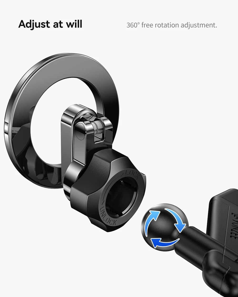 YZ For Tesla Model 3 Y Highland Juniper Door Handle Magnetic Car Phone Holder 360 Degree Rotation Metal Car Mount for All Phones