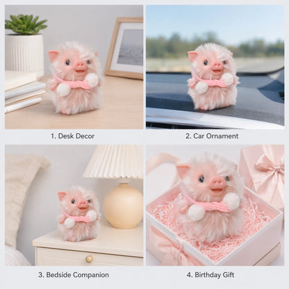 4Inch Silicone Piglet Soft Cute Mini Realistic Animals with Accessories Lifelike Reborn Newborn Pig Doll Decompression Toy Gift