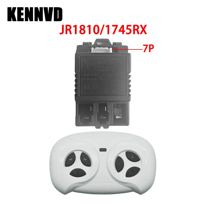 JR1858RXS 7P Children's Electric Ride on Toys Car 2.4G Bluetooth Remote Control Receiver Transmitter with Smooth Start Function