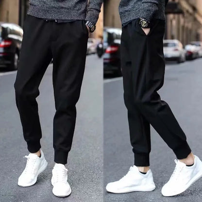 Men's Workwear Trousers High Waist Large Size Casual Pants Cuffed Tactical Long Pants Multi-Pocket Wear-Resistant Loose Fit