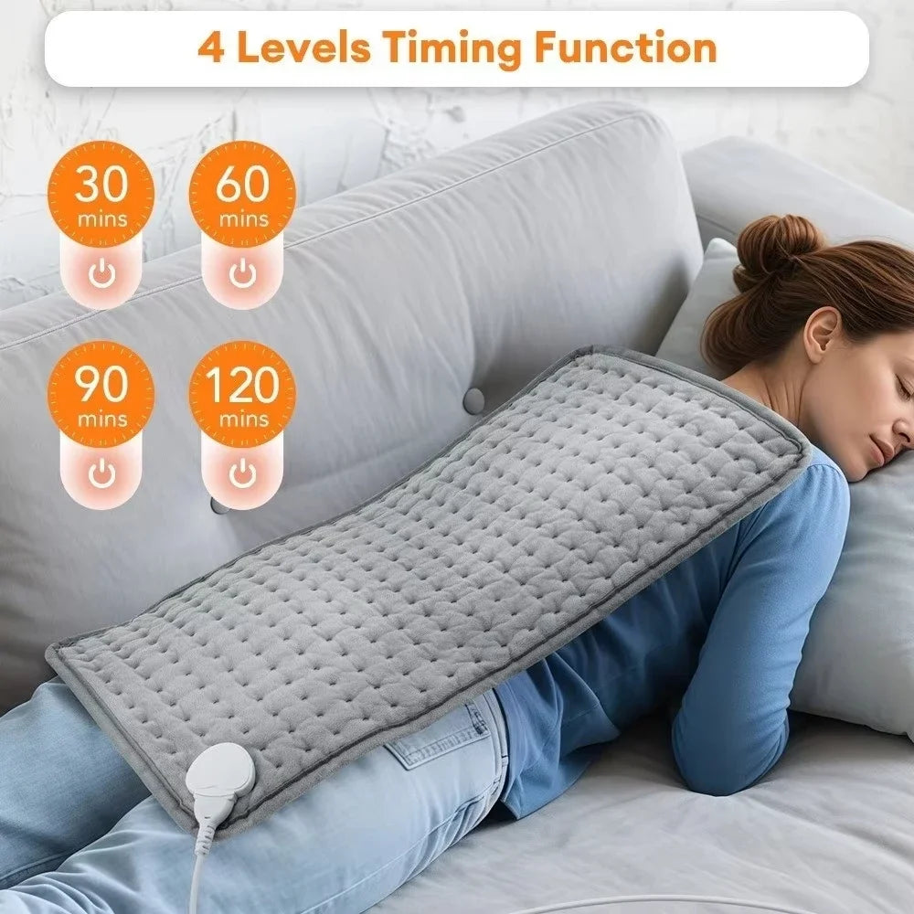 Electric Heating Massage Pad, 9 Heat Levels, Constant Temperature, 4 Modes & Timer Function, Body Warming Heating Pad for Legs,