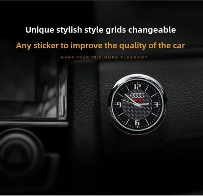 1pc Car Cute Clock Quartz Clock  Night For Audi  Sline A3 A4 A5 A6 A6L A7 A8 Q3 Q5 Q7 S3 S4 S5 RS3 Sticker