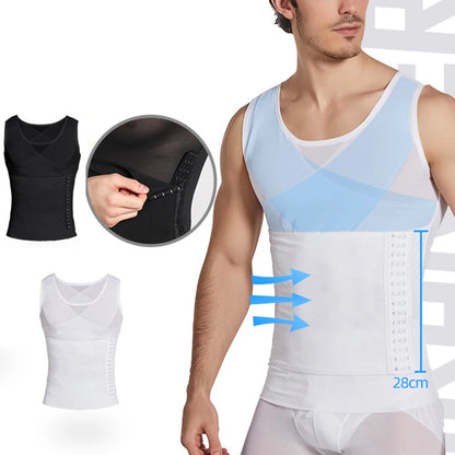 1pcs Men's shapewear Tops waist body Shaping Short Sleeves Abdomen Shapewear Waist Trainer T Shirt Tummy Slimming Sheath Corset