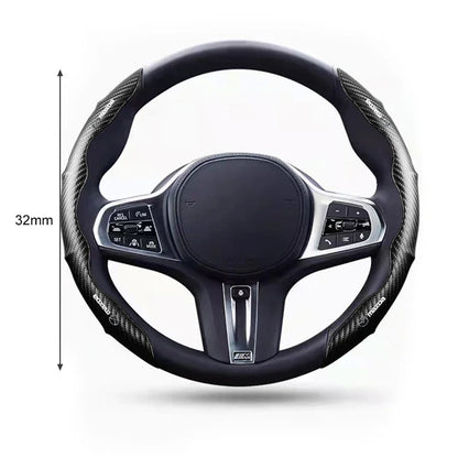 Car Steering Wheel Cover Carbon Fiber Sports Ultra-thin Non-slip Card Cover for Mazda 2 3 CX-3 CX-5 MX-5 BT-50 ATENZA CX-8 MX-30