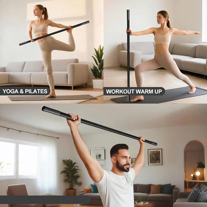 Yoga Stick Adjustable Mobility Stick for Exercise Stretching Balance Versatile Exercise Stick for Fitness