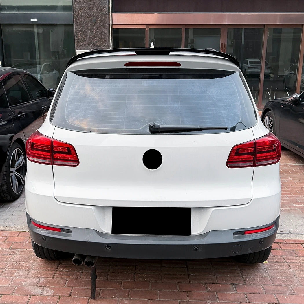 Car Rear Trunk Roof Spoiler Tail Upper Wing For VW Tiguan MK1 2007-2016 Glossy Black Rear Spoiler Wing