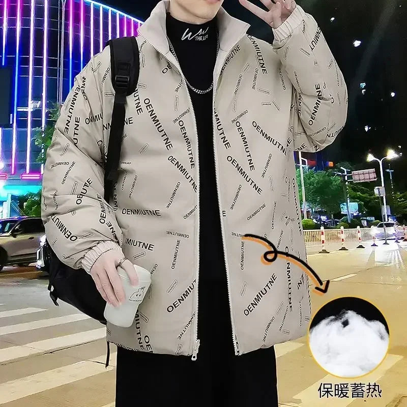 Winter Coat for Men Loose Down Jacket Man Pink Deals On Offer Original Brands Stylish High Quality Luxury Designer Harajuku Y2k
