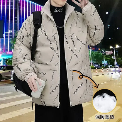 Winter Coat for Men Loose Down Jacket Man Pink Deals On Offer Original Brands Stylish High Quality Luxury Designer Harajuku Y2k